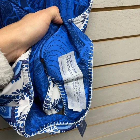 Cabana Life Blue and White Floral reversible Swimsuit - Picture 6 of 8